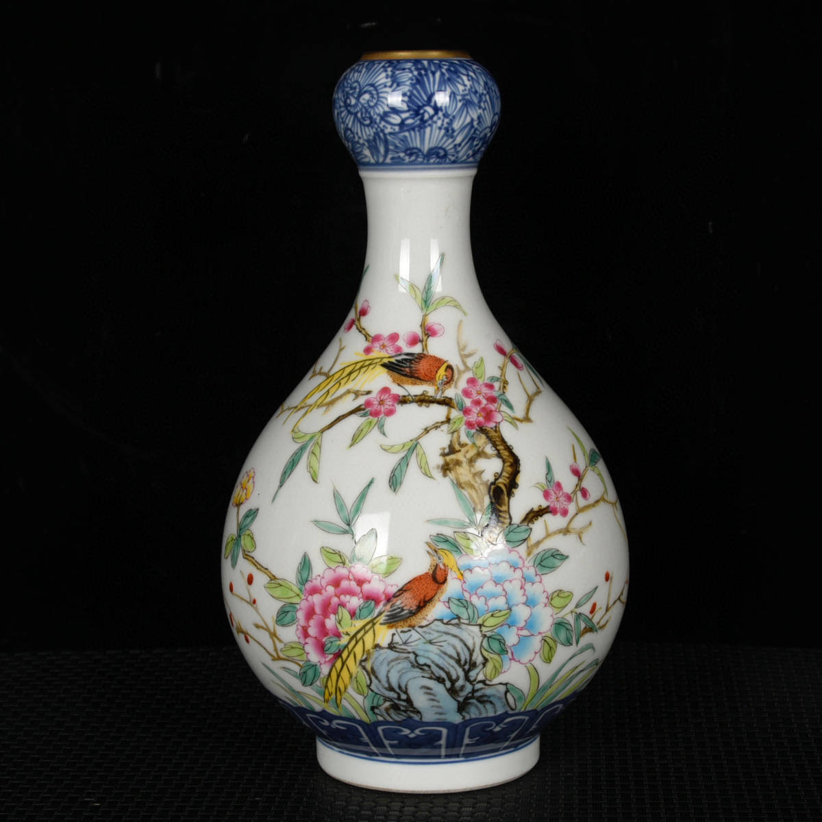 中国清時代青花花鳥紋瓶| JChere雅虎拍卖代购