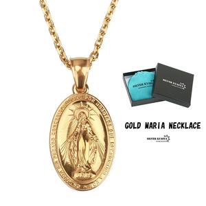  stainless steel wonderful me large necklace 18K gp gold Gold coin necklace ..me large pendant box attaching (50cm)
