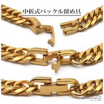 6面カット ダブル喜平ネックレス 18k gp クロス ネックレス ゴールド 18金 仕上げ CZ 十字架 (50cm)_画像5