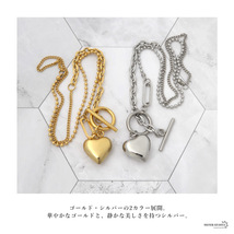 レディースネックレス チェーン 小豆 喜平 ボール ステンレス 18k マンテル ハンドメイド (シルバー)_画像2