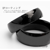 ブラックリング シンプルリング ステンレスリング 黒 指輪 甲丸リング ドーナツ型 金属アレルギー対応 (6mm幅、9号)_画像4