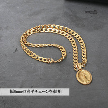 喜平チェーン 奇跡のメダイ ネックレス ゴールド 18k gp 金 ネックレス 聖母 メダイ ペンダント (50cm)_画像6