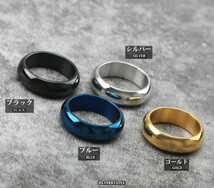 高品質 ステンレス リング シンプル 丸甲 指輪 シルバー 人気 アクセサリー リング お洒落 (ゴールド、21号)_画像3