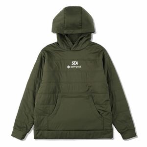 【新品未使用】 21AW 22 新品 WIND AND SEA ウィンダンシー SNOW PEAK WDS FLEXIBLE INSULATED PULL HOODIE フーディー ジャケット GREEN