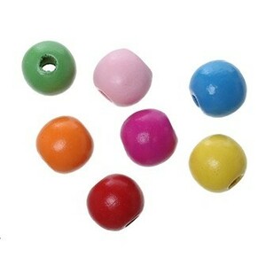  colorful wood beads lamp 100 piece insertion ( Mix color ) wooden beads natural material natural beads 16mm×15mm