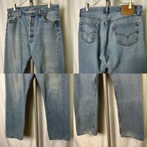 USA製 90s Levi's 501 デニム パンツ W34×L30 ジーンズ グランジ ボロ リーバイス 505 519 80s 00s 古着 オールド ビンテージ_画像7