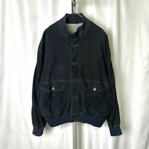 90s COVO ブラック ヌバック レザー A1 バルスター ジャケット L-XL ビッグサイズ 黒 ボンバー ブルゾン 80s オールド ビンテージ