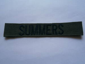 米軍実物ネームテープ　US　ARMY　未使用　summers