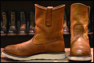 【8B 良品 緑犬タグ 犬刻印 96年】レッドウィング 866 ペコス 茶 オロイジナル ブラウン ブーツ redwing pecos HOPESMORE