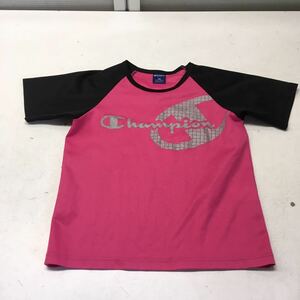  free shipping *champion Champion * short sleeves T-shirt tops * pink * child Kids 150 black pink #50330sbp