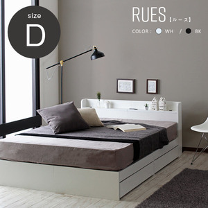 RUES[ loose ] bed frame black double size black mattress set 