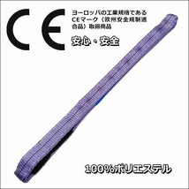 ベルトスリング CE規格品 ナイロンベルトスリング 25mm×2m ストレート吊1T [1本] 両端アイ型/11_画像2