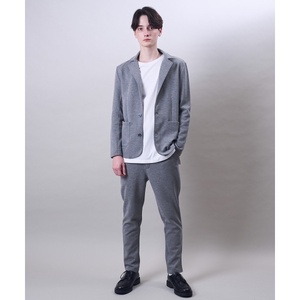 セットアップ テットオム テーラード ジャケット パンツ スラックス TETE HOMME サイズ m s グレー 無地 スーツ ブレザー 8020183211