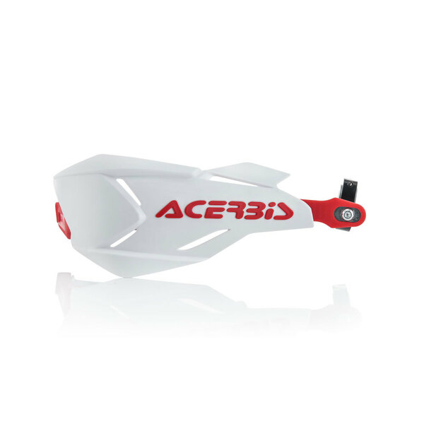 [ACERBIS] アチェルビス X-Factory ハンドガード（ホワイト/レッド）Beta RR X-Trainer, CRF, XRなど赤いバイク
