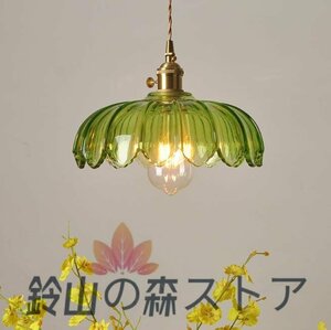 室内芸術☆ 青蓮シャンデリア 銅＋ガラス製シャンデリア ペンダント/寝室用ランプ 照明 お洒落