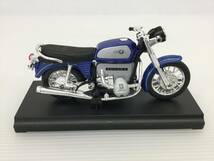 A308★中古 BMW 75/5 WELLY フィギュア 大型 バイク オートバイ ミニカー ブルー 青 1/18 モデル ※傷・汚れあり 箱なし_画像2