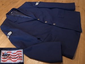 MARYLAND CLOTHING MFG INC. 米軍実物 USAF US AIR FORCE アメリカ空軍 3釦 紺 ブレザー ジャケット 銀釦 サイズ 41L XL相当 