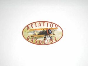 Aviation Gasoline ビンテージ風 ステッカー 防水シール