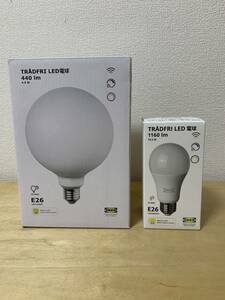 IKEA LED電球 E26 1160ルーメン 440ルーメン TRADFRI ワイヤレス調光 電球色 温白色/球形