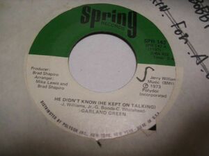 ●SOUL45●GARLAND GREEN/ HE DIDN'T KNOW