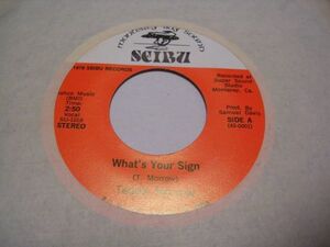 ●SOUL45●TEDDIE MORROW/ WHAT'S YOUR SIGN