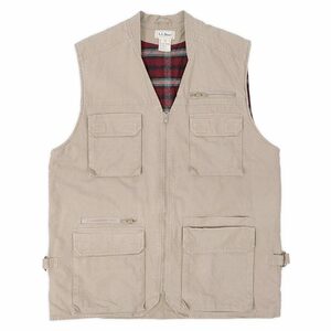 エルエルビーン L.L.Bean 90's フィールドベスト ハンティング シンサレート ビンテージ 古着 (-8547) ベージュ / カーキ L-TALL