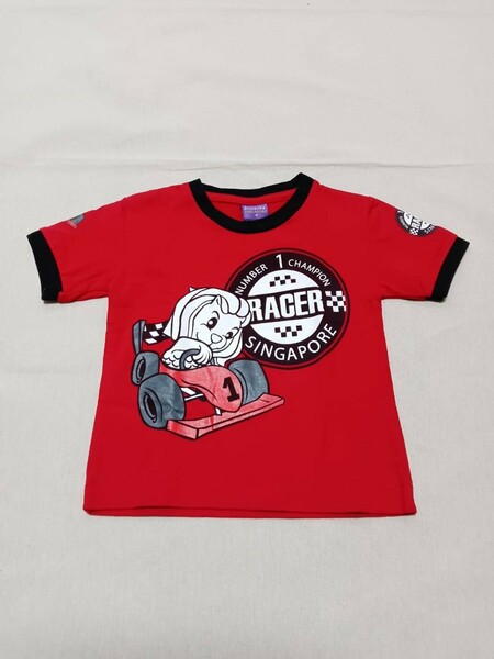 discover SINGAPORE　キッズ　半袖Ｔシャツ　子供服　半袖　赤　レッド　キッズサイズＳ　中古品