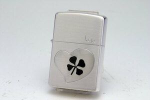 ZIPPO (ジッポー) オイルライター 四つ葉 本物のクローバー 銀サテーナ hope 希望 63260398