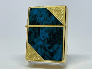 送料無料 ZIPPO[ジッポー] 1935レプリカ 両面加工 ARMOR VENETIAN/ベネチアンアーマー ブルー 1935GW-BLM