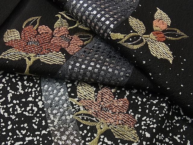 お値下げ グラデーションにスワトウ刺繍と刺繍の訪問着 金糸 着物