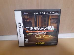 NINTENDO DS THE 密室からの脱出　THE 推理番外編　SIMPLE DSシリーズVol.27 ニンテンドーDS 