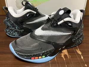 20年製 NIKE ADAPT BB 2.0 ナイキ アダプト ZOOM AIR【BQ5397-002】充電 電動 自動 シューレース BLACK MAG ブラック マグ US10