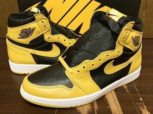 21年製 NIKE AIR JORDAN 1 RETRO HIGH OG Pollen ナイキ エアジョーダン パラン AJ1【555088-701】BLACK ブラック イエロー 黒×黄 US10