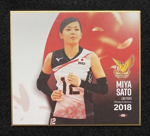 ☆トレーディングmini色紙 08 佐藤美弥 火の鳥NIPPON 2018 バレーボール