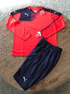 SALE★P PUMA トレーニングウェア上下 O レッド④