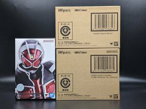 S.H.Figuarts(真骨彫製法)仮面ライダーウィザードシリーズ「フレイムスタイル 10th」+「フレイムドラゴン」+「ビースト」新品