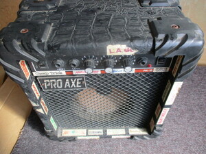 アンプ　中古　ギター　ベース　PR-15　PRO AXE　音出し確認OK　ヤマト100サイズ　OVER DRIVE　ヘッドフォン　荒井貿易　100V　15W　メタル