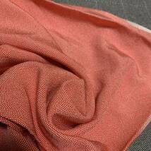 正絹　ちりめん着物ハギレ　約36×78 オレンジ鮫小紋　橙色　はぎれ　縮緬_画像1