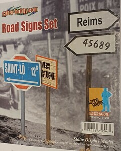 1/6 ww2 road sign Cyber hobby 