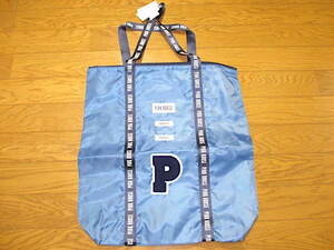 ピンクハウス　ロゴテープ使いナイロントートバッグ　ブルー　未使用タグ付き