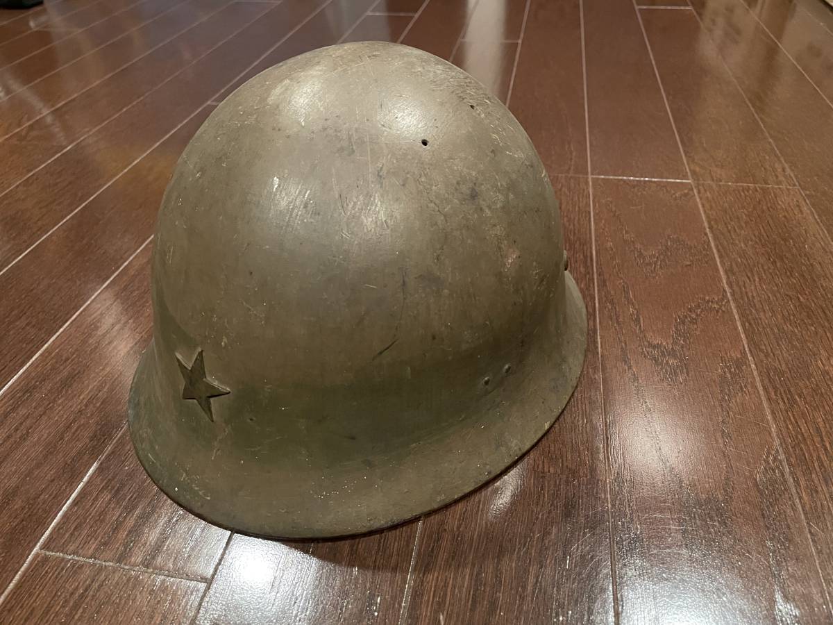 旧日本軍 鉄兜 鷲 オブジェ ブロンズ銅製 節句 戦中戦前 五芒星 骨董品