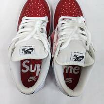 Supreme×NIKE/シュプリーム×ナイキ/DUNK LOW VARSITY RED / WHITE/ダンク ロー/スニーカー/SIZE28cm/新品タグ・箱付き_画像8