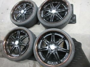 ワーク GNOSIS GS5 ブロンズ？/黒？ アルミ 20インチ 20X9J+33/20X10J+38 5H PCD114.3・タイヤおまけ 4本 V36セダン