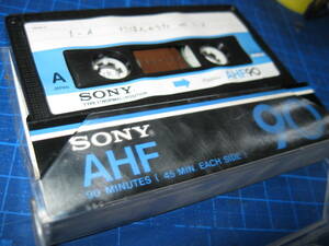 使用済み　中古　 カセットテープ　SONY　AHF90 Type1　ノーマル　90分 　1本　爪なし　No.394