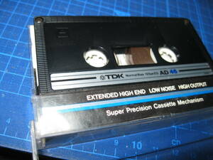 使用済み　中古　 カセットテープ　TDK　AD46　Type1　ノーマル　46分 　1本　爪あり　No.554