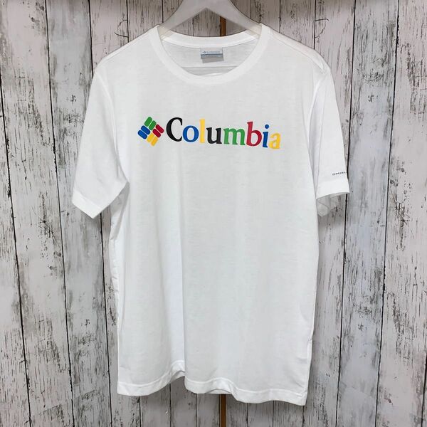 Columbia 半袖Tシャツ　ビックプリント　アウトドア　カラフル　シンプル