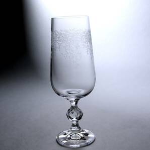 #707【ボヘミアグラス】 ビールグラス６客セット  クリスタル  ボヘミアングラス  新品の画像2