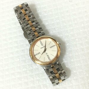 実働 良品 SEIKO セイコー IU 1E20-0AM0 レディース クオーツ シルバー×ゴールド コンビ 16P ドレスウォッチ IW303BT12SK04//