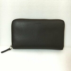 １円～ 良品 GUCCI グッチ ラウンドファスナー ブラウン こげ茶 長財布 ペブルドレザー 391465 IW303BA05