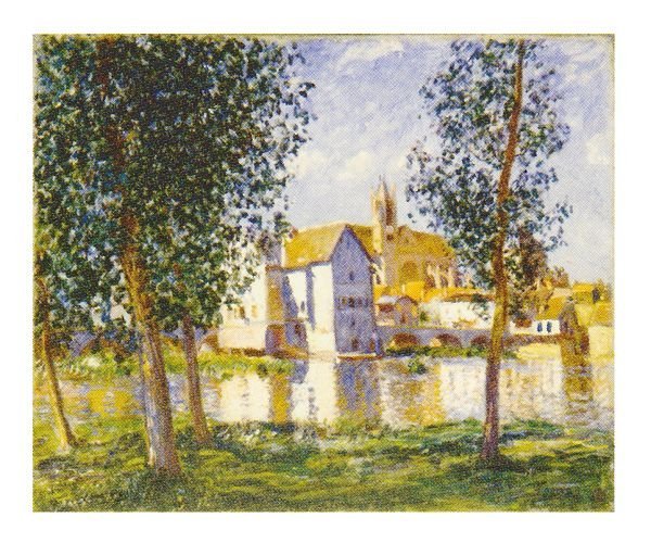 絵画 名画 複製画 額縁付(MJ108N-G) アルフレッド・シスレー